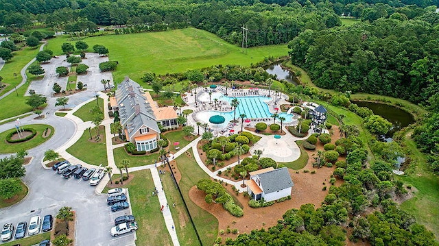 1325 Whisker Pole Ln, Mount Pleasant, SC 29466 - aerial view of property and surrounding area with a pool and a large body of water