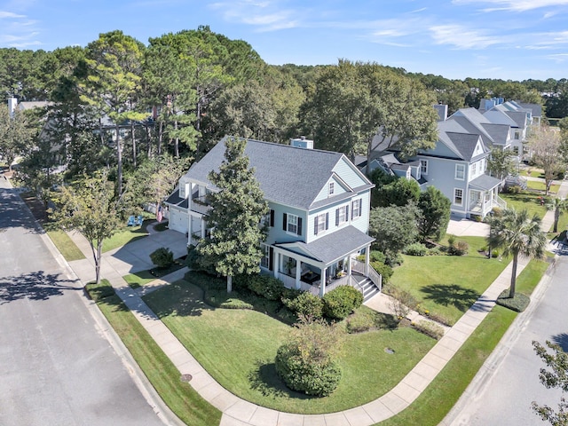 birds eye view of property