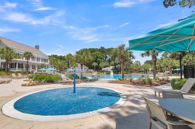 view of pool with a patio