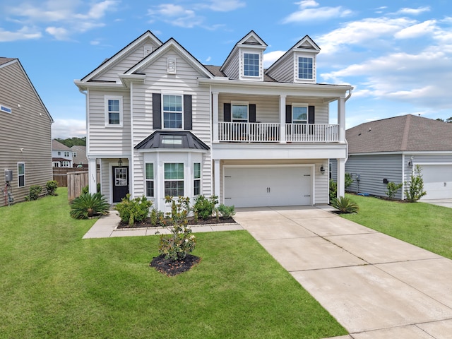 view of front of house with concrete driveway and an attached garage