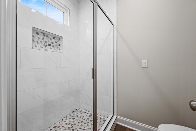 4319 Bream Rd, Charleston, SC 29418 - bathroom featuring a shower stall and toilet