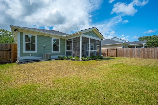 4319 Bream Rd, Charleston, SC 29418 - back of house with a fenced backyard and a sunroom