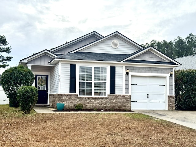 craftsman-style home with a garage