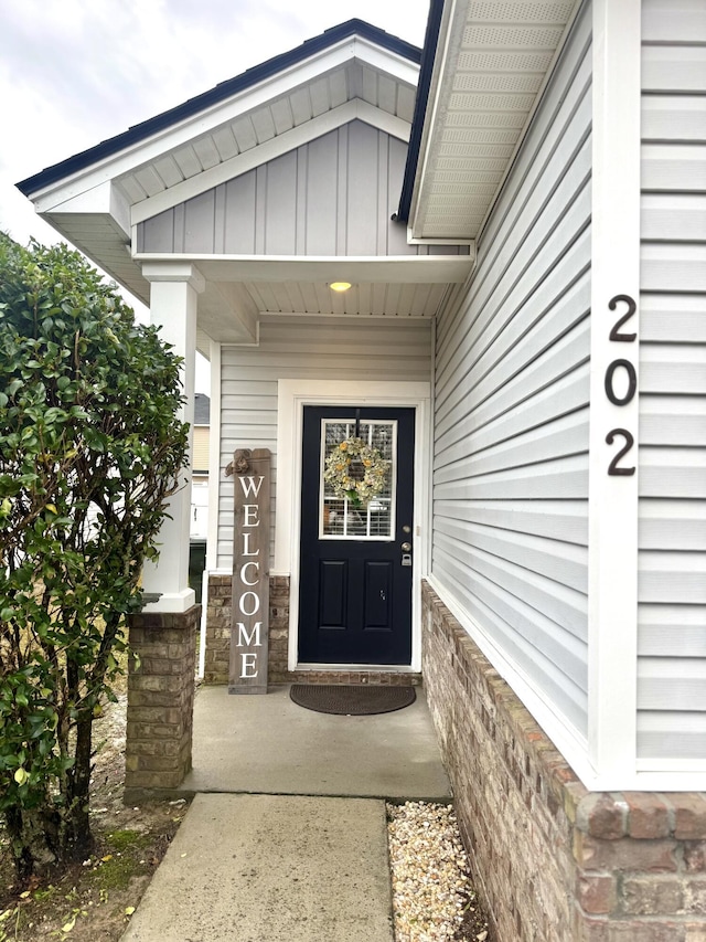 view of doorway to property