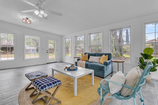 sunroom / solarium with a wealth of natural light
