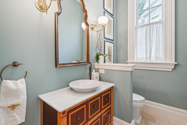 174 N Shelmore Blvd, Mount Pleasant, SC 29464 - half bathroom featuring vanity, toilet, and baseboards