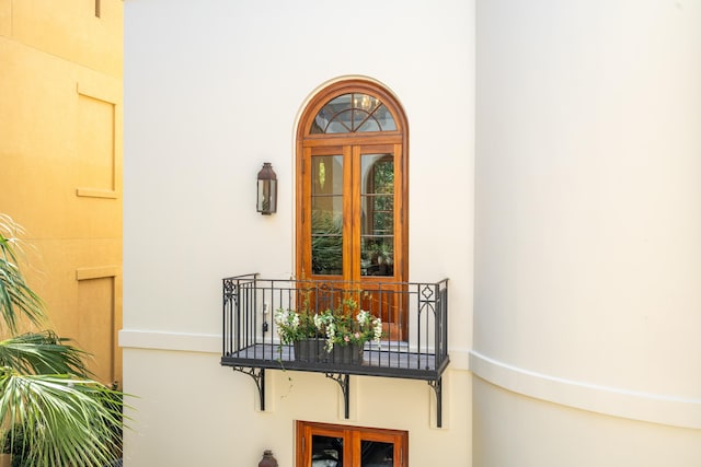174 N Shelmore Blvd, Mount Pleasant, SC 29464 - doorway to property featuring a balcony and french doors