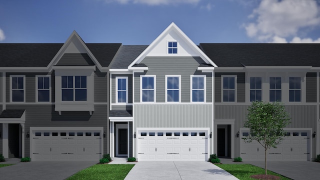124 Brown Swiss Cir, Summerville, SC 29483 - townhome / multi-family property featuring a garage, driveway, and roof with shingles