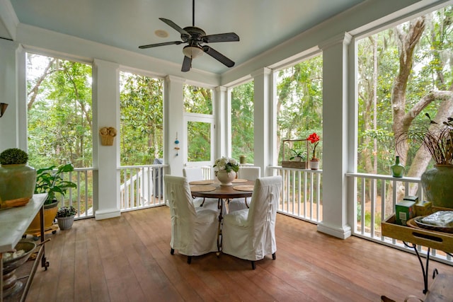 1612 John Fenwick Ln, Johns Island, SC 29455 - sunroom / solarium featuring hardwood / wood-style flooring