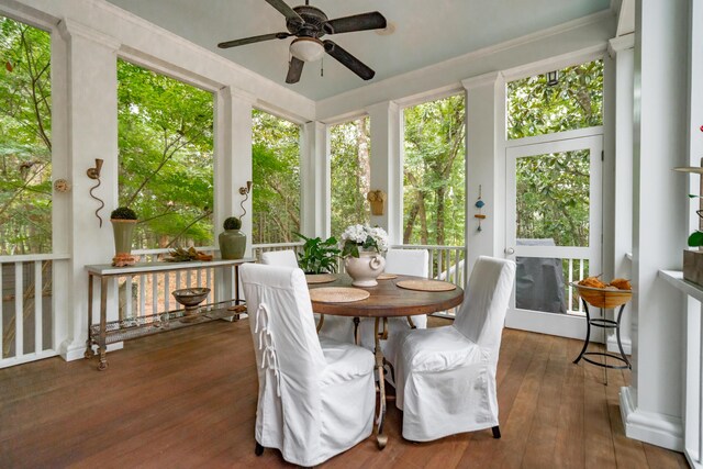 1612 John Fenwick Ln, Johns Island, SC 29455 - sunroom / solarium featuring wood finished floors