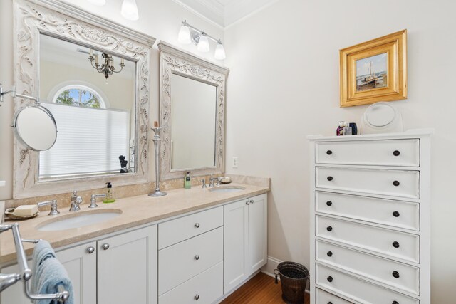 1612 John Fenwick Ln, Johns Island, SC 29455 - full bathroom featuring double vanity and crown molding