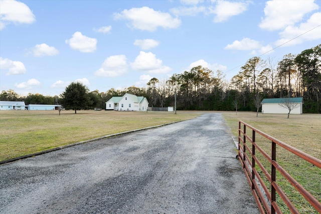 view of street featuring driveway