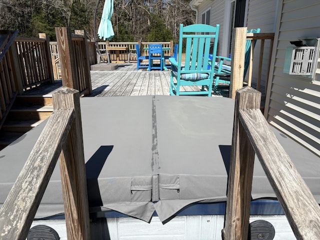 5529 Golden Rice Ln, Ravenel, SC 29470 - wooden deck featuring outdoor dining area