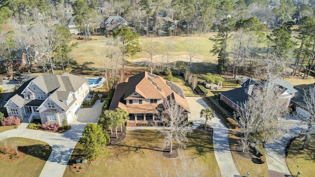 aerial view featuring a residential view