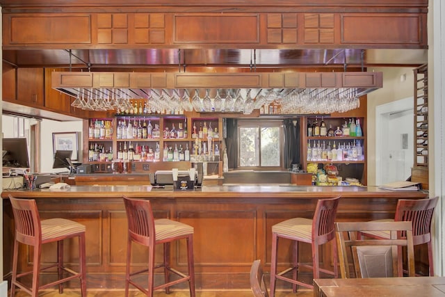 bar with wet bar