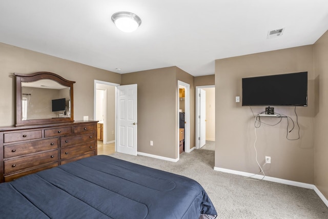 view of carpeted bedroom