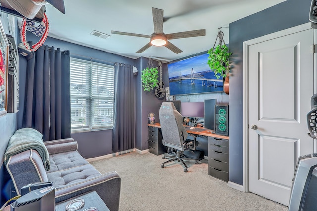 9101 Parlor Dr, Ladson, SC 29456 - carpeted office featuring ceiling fan and baseboards
