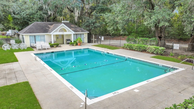 view of pool with a patio