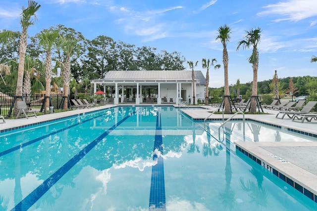 view of pool with a patio