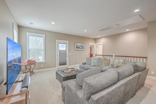 view of carpeted living room