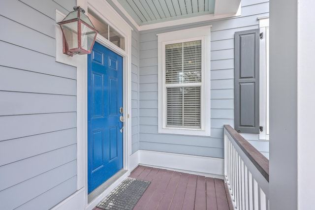 view of doorway to property