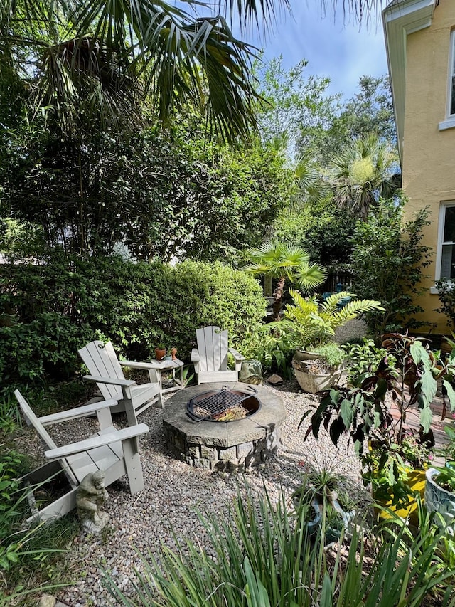 2066 Wappoo Dr, Charleston, SC 29412 - view of patio with an outdoor fire pit