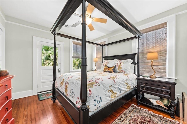 2066 Wappoo Dr, Charleston, SC 29412 - bedroom featuring hardwood / wood-style flooring and ceiling fan