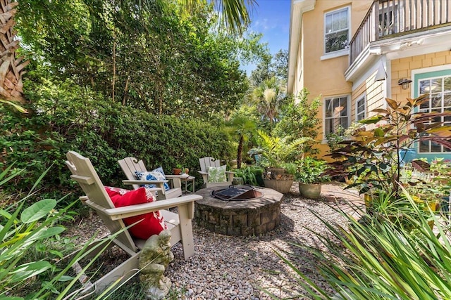 2066 Wappoo Dr, Charleston, SC 29412 - patio / terrace with an outdoor fire pit