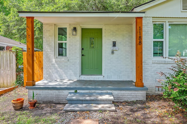 1188 Camden St, North Charleston, SC 29405 - doorway to property with brick siding