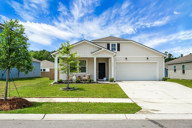 513 Donnas View Way, Summerville, SC 29486 - view of front facade with a garage, covered porch, a front lawn, and driveway