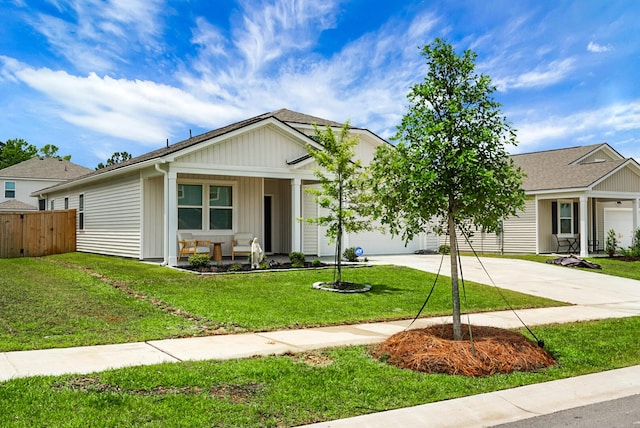 513 Donnas View Way, Summerville, SC 29486 - ranch-style home featuring covered porch, concrete driveway, an attached garage, and board and batten siding