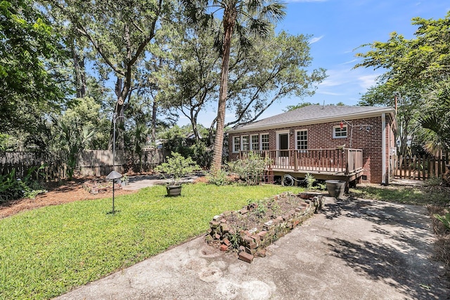 31 Lyttleton St, Charleston, SC 29407 - view of yard featuring a wooden deck and a patio area