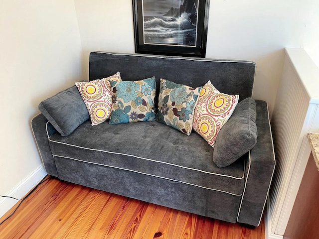 interior space with hardwood / wood-style floors