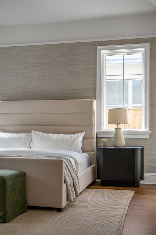 bedroom featuring hardwood / wood-style floors