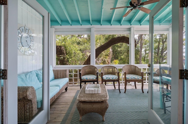 2619 Buccaneer Rd, Isle Of Palms, SC 29451 - sunroom / solarium with a ceiling fan