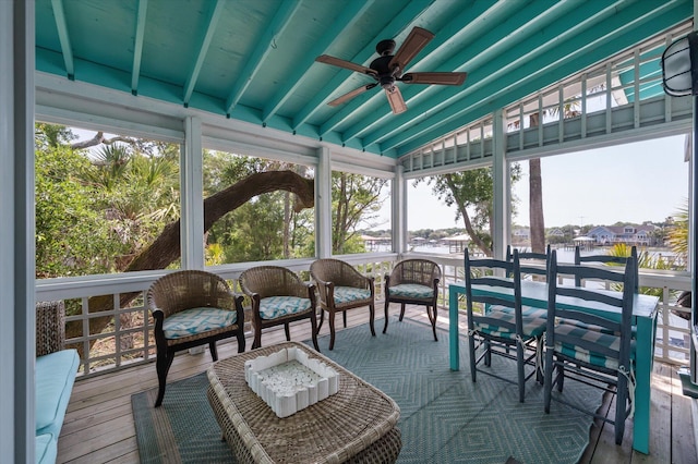 2619 Buccaneer Rd, Isle Of Palms, SC 29451 - sunroom / solarium with ceiling fan
