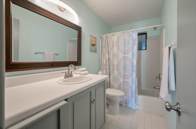 2619 Buccaneer Rd, Isle Of Palms, SC 29451 - bathroom with vanity, toilet, tile patterned flooring, and shower / tub combo