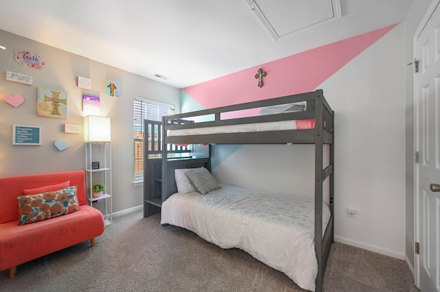 view of carpeted bedroom