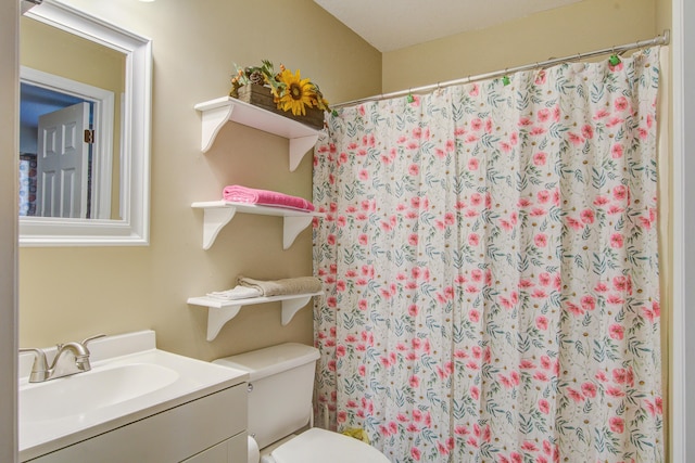 7896 Montview Rd, North Charleston, SC 29418 - full bath with toilet, vanity, and a shower with curtain