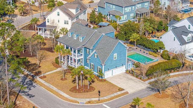 bird's eye view featuring a residential view