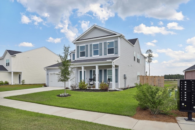 view of front of property with a front yard