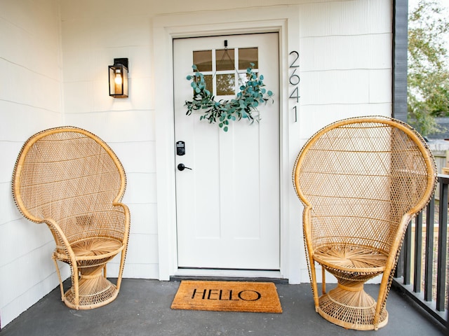 view of doorway to property