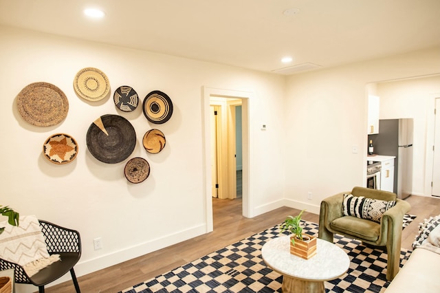 interior space featuring light hardwood / wood-style floors