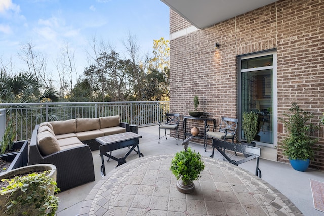 view of patio / terrace featuring outdoor lounge area