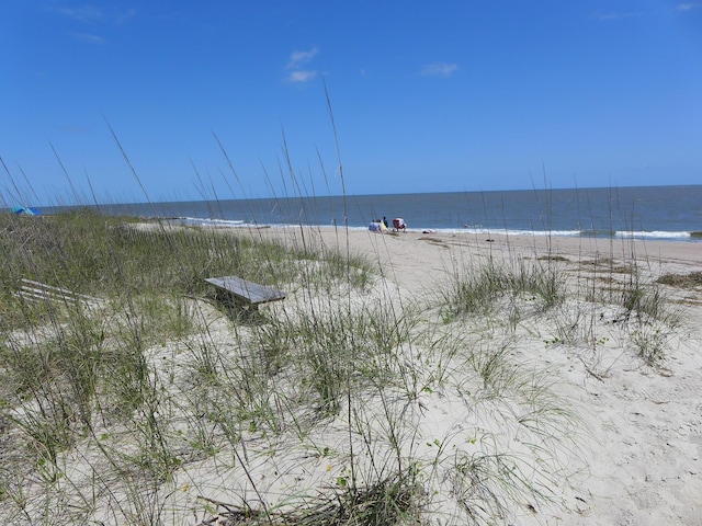 property view of water with a beach view