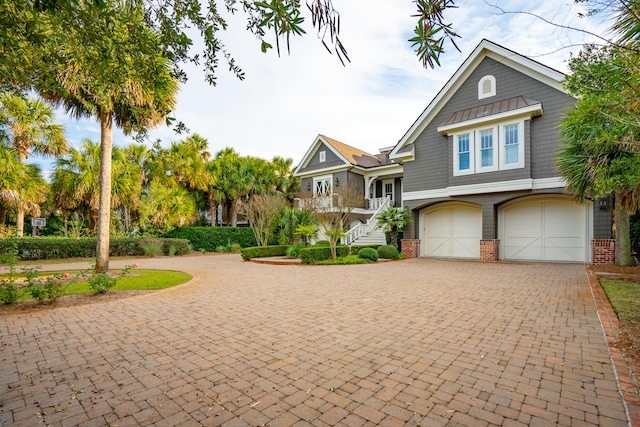 view of front of house featuring a garage