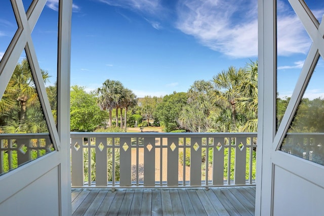 view of wooden terrace