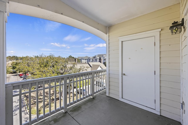 balcony with a residential view