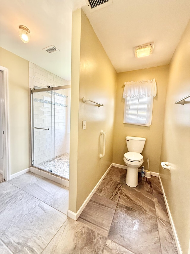 209 Myrtlewood Dr, Santee, SC 29142 - bathroom featuring a shower stall and marble finish floors