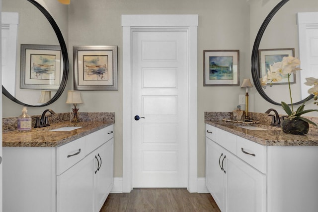 345 Turnstone St, Mount Pleasant, SC 29464 - bathroom featuring wood finished floors, a sink, and two vanities